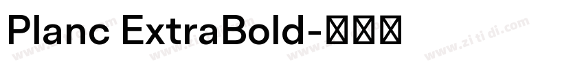 Planc ExtraBold字体转换